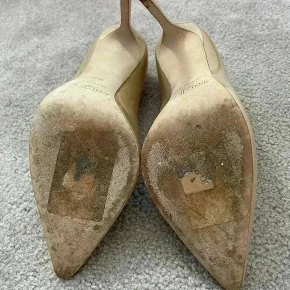 Jimmy Choo Romy 100 Beige Patent Size 36.5 - Picture 4 of 7